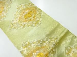 アンティーク 菱に桐・花喰鳥模様織出し袋帯(材料)